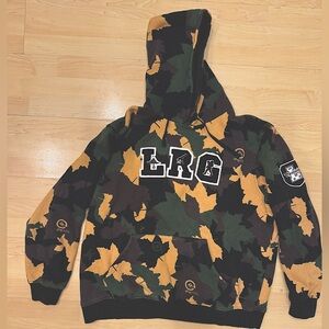LRG Forest Camo XXL Sweatshirt. Hoodie. Embroidered Logos. Limited Edition